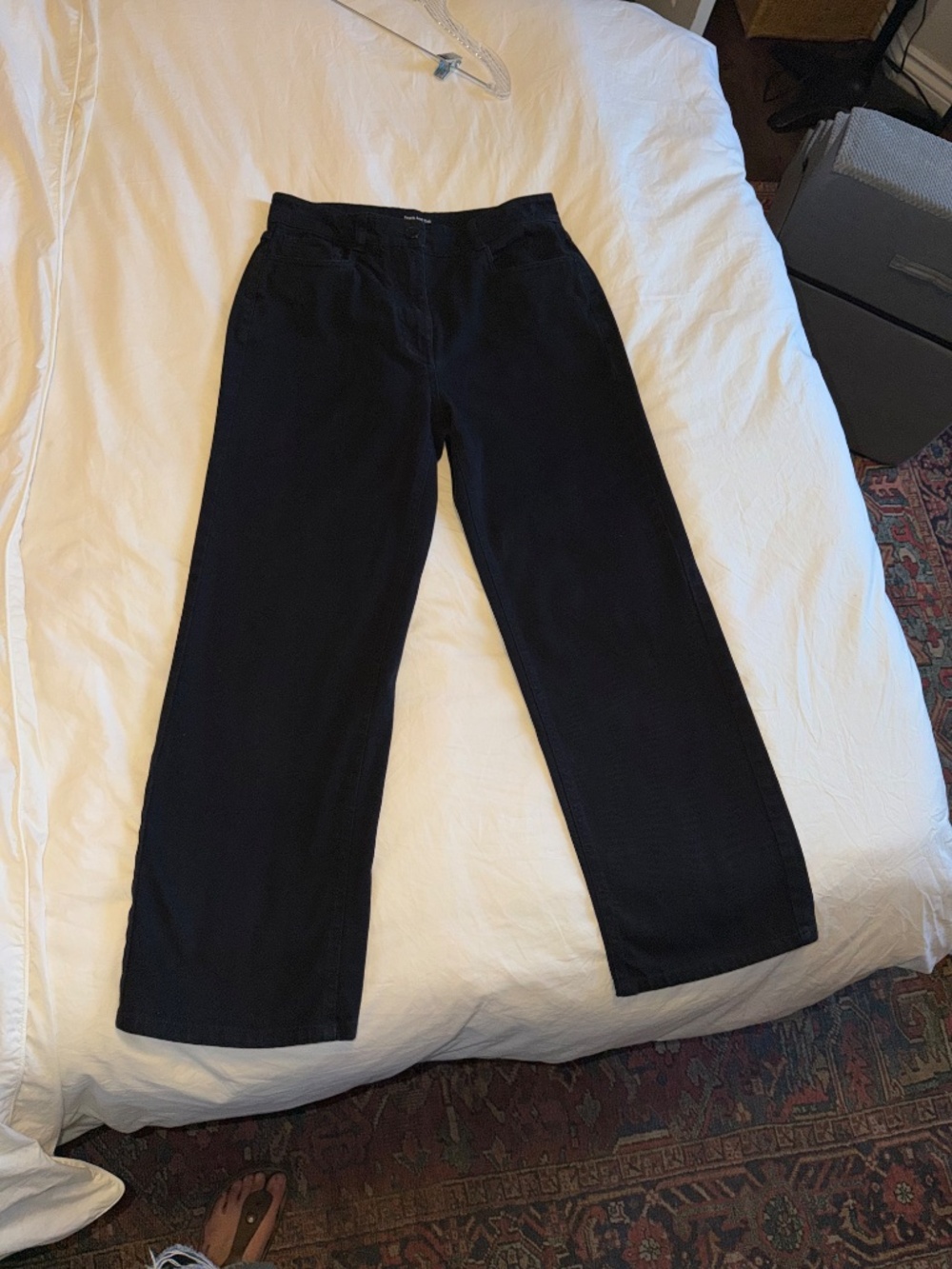 Frank And Oak Black Wide Leg Jeans – Size 8 - Picture 9 of 13